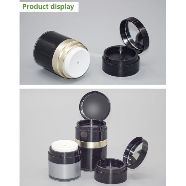 Frasco mal ventilado acrílico de creme do centímetro cúbico com empacotamento cosmético da bomba do espelho