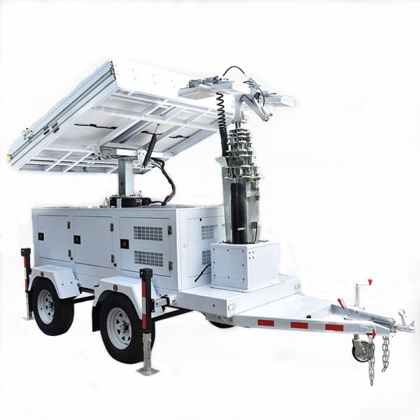 Eco Friendly Mobile Solar Light Tower 360 Degree Illumination Mining Operations Trailer Mounted Light Tower