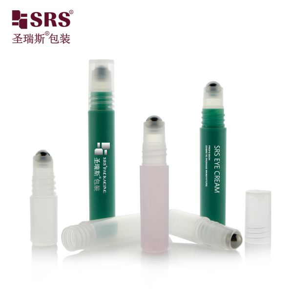 Metal Roller Ball Plastic Refillable Roll On Bottle 8ml for Perfume Essential Oil
