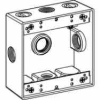 Коробки 2 шатий GFCI коробка выхода электрической алюминиевой погодостойкая с 5 отверстиями выхода