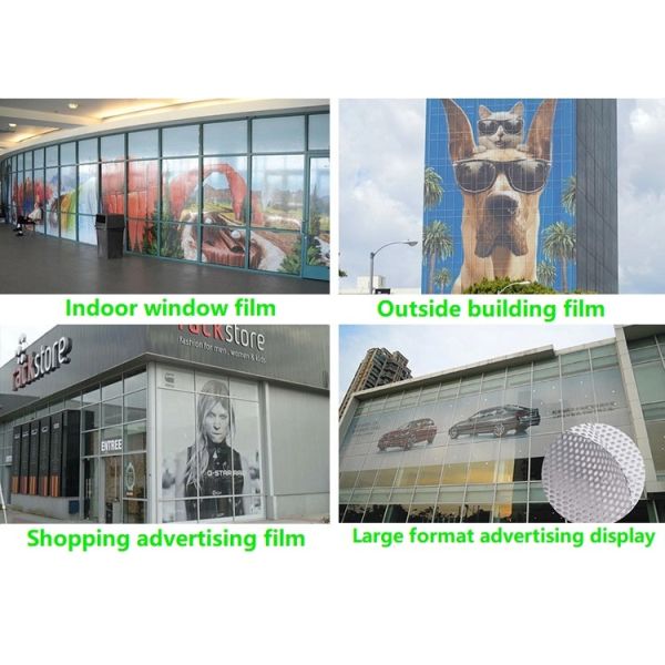 Perforated One Way Vision Vinyl Printable Window Graphics Enhances Privacy Security