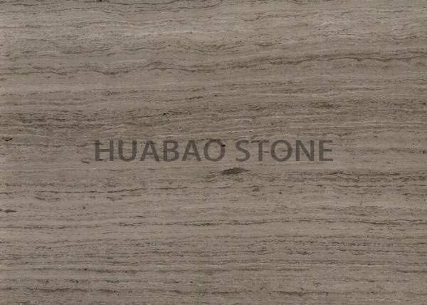 Creative Decorative Marble Slab Tile , Marble Mosaic Tile Grey Wood Vein