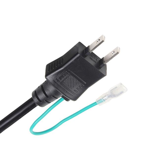 125V PSE Japan 2 Pin Power Cord Plug Cable With Ground Wire AC Power Cord for TV/Electric Iron/Consumer Electronics