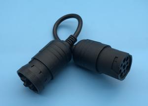 J1708 Deutsch 6 Pin Female to Black Type 1 J1939 Deutsch 9 Pin Male Cable