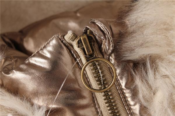 Kids Coats, Children's Coats, Metalic Shinny material, Coral Fur Lining
