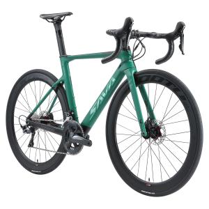 Fibra verde preta do carbono que compete a bicicleta, velocidade da bicicleta 22
