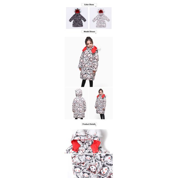 Best Selling Outdoor Windproof Hooded Latest Winter Warmest Down Filled Jacket Girl Kids Coat
