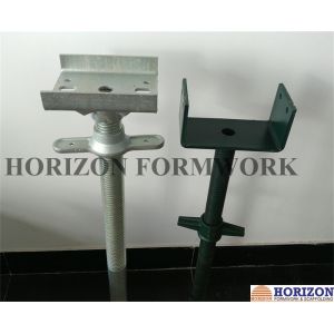 Zinc - Plated Scaffold Leveling Screw Jacks 150x150x5mm Base Plate OEM Available