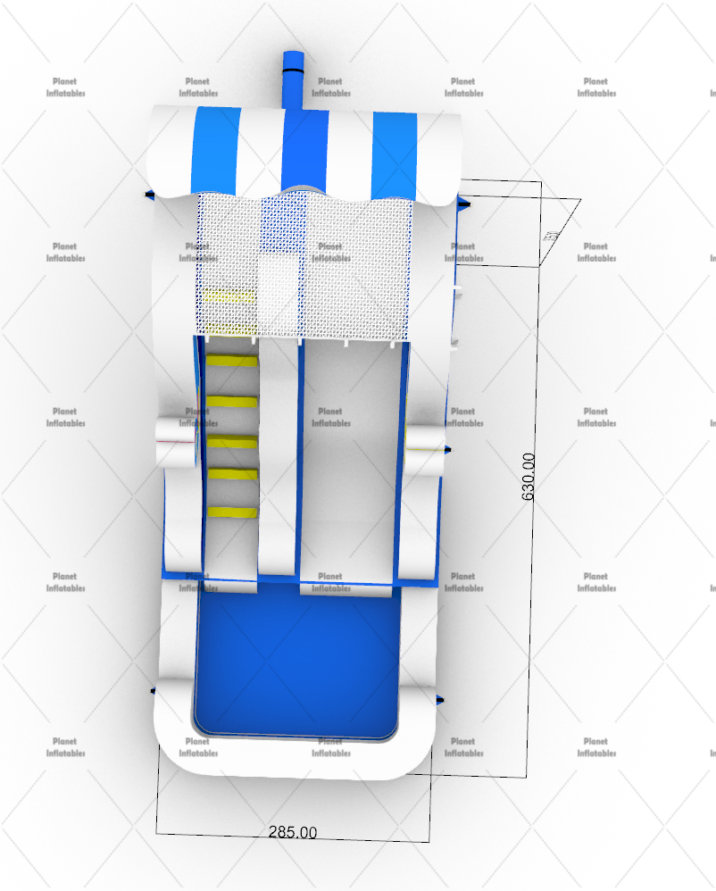 Home Party Event Use Large Water Play Structure Inflatable Slip and Water Slide with Pool