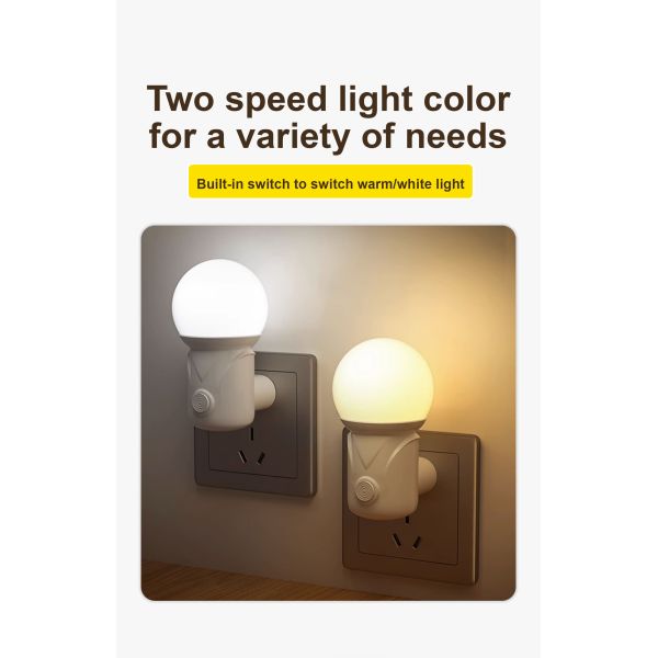 Energy-saving LED Plug-in Night Light for Baby Nursing and Eye Protection in Bedroom
