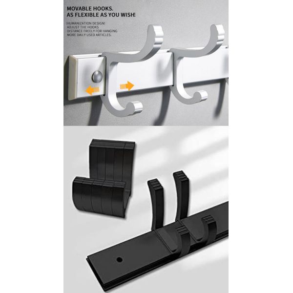 Heavy Duty Stainless Steel Bathroom Hooks , Wall Mounted Coat Hooks Multifunctional