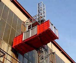 Hot Galvanized G350  Construction Personnel Building Hoist Lift For Scaffolding