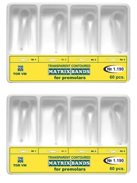 Instrument classification Class II 1.090 Dental Kit of premolar Transparent Contoured Matrices 30 pcs. TOR VM/ TOP BM