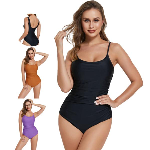 Customized Logo Printing High Waist Push Up Bikini for Tummy Control Swimwear by HEXIN