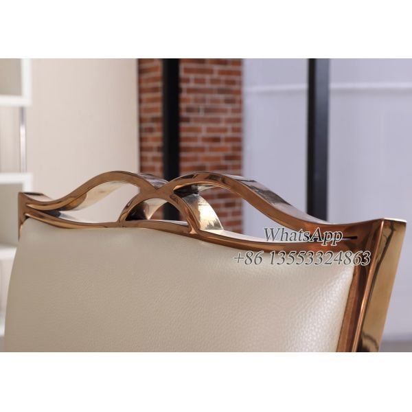 High Back Chairs Leather Stainless Steel Dining Chair For Sale in Chiness Manufacturer (YS-1-1)