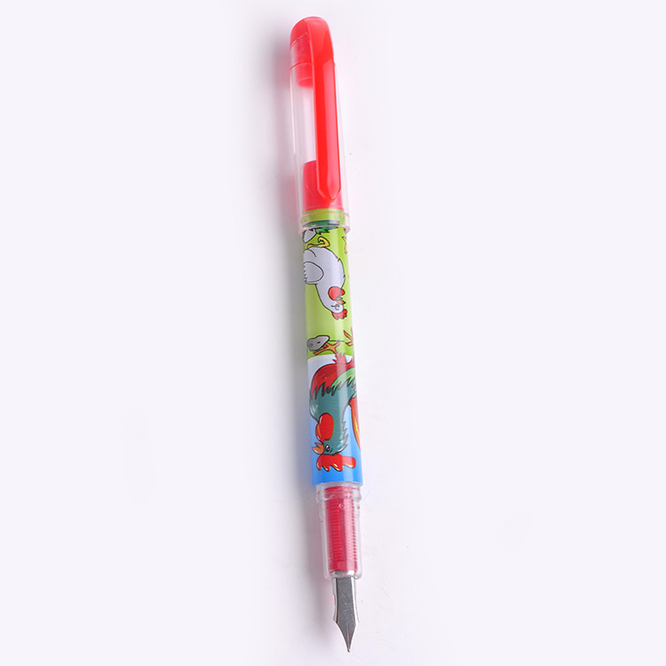factory cheap price color printing cartoon fountain pen set