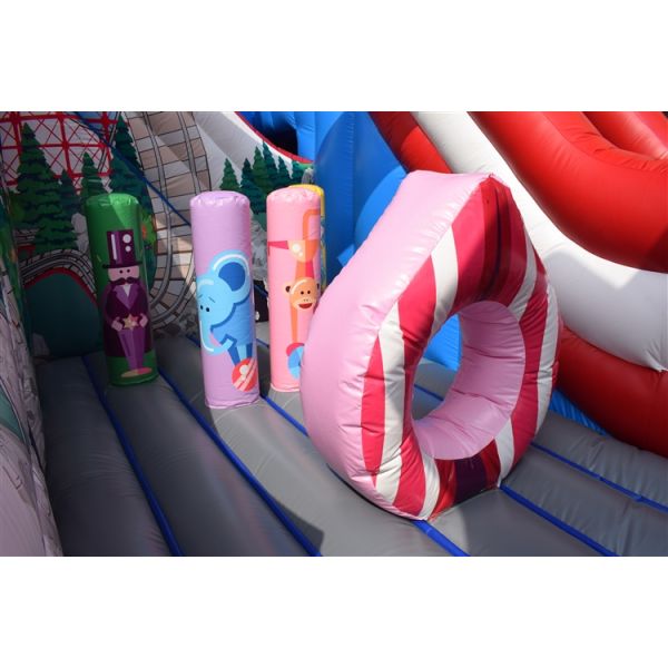 Ferris Wheel Inflatable Fun City With Digital Printing , Childrens Jumping Castle
