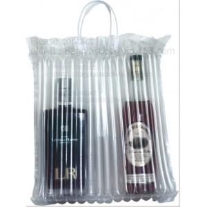 inflatable air bag for wine bottle, wine bottle air bag transport protective shock resistant cushion hand bag packaging,