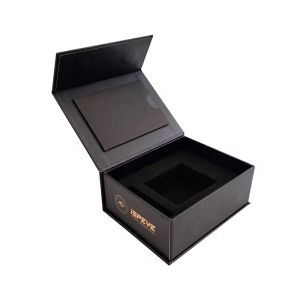 Luxury Rigid Magnetic Box Paper Packaging With Foam Insert And Pocket For Electronics Gifts