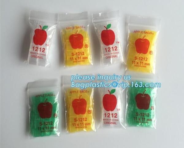 ZIP LOCK BAG with red line, colored small zip lock plastic bag, 2020 Apple Mini k 100 Baggies 25 Random Designs Pr