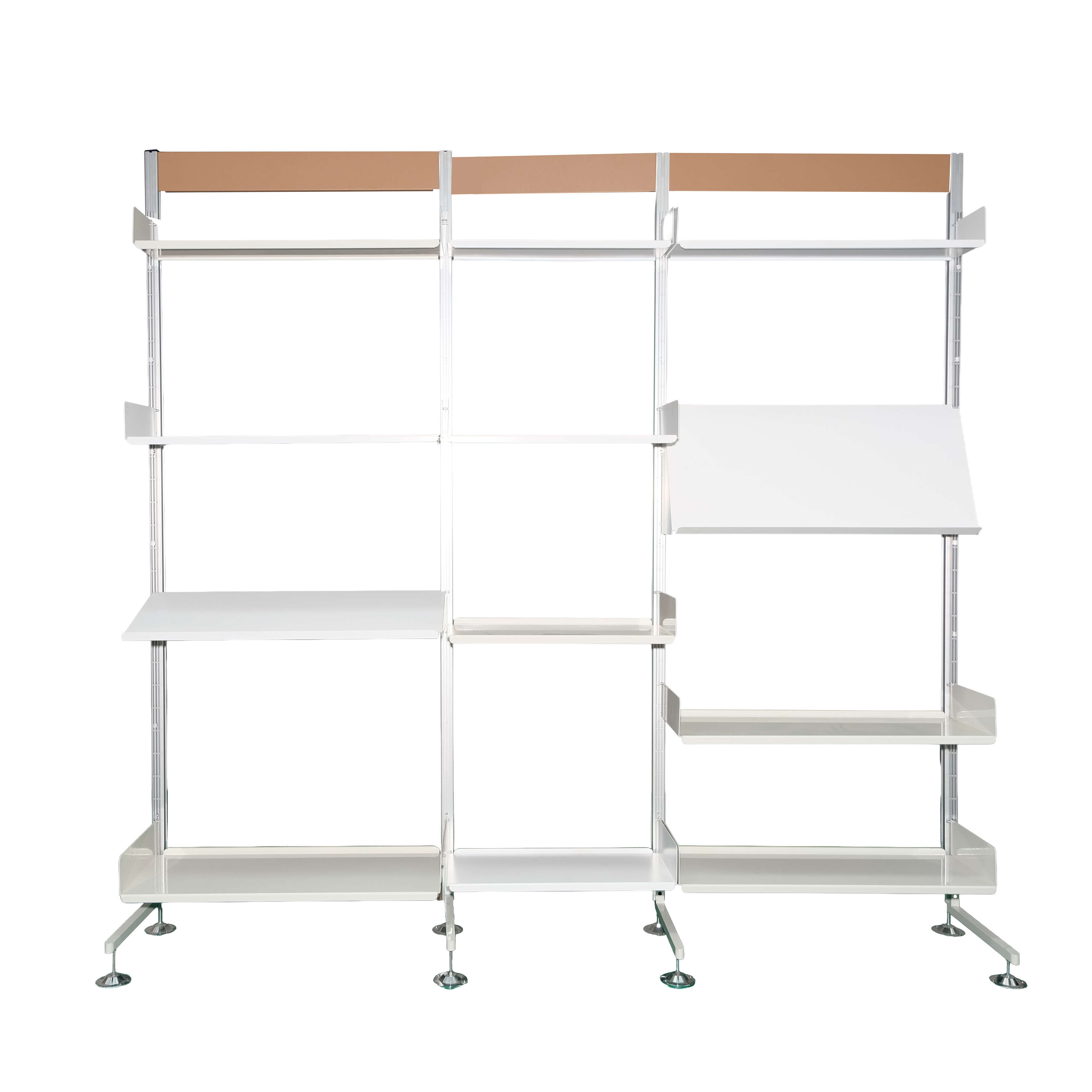Flexible Detachable Metal Magnetic Height Adjustable Standing Storage Rack for Bookshelves