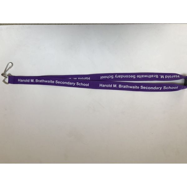 Custom Printing Polyester Silk Screen Lanyards / Id Badge Lanyard Flat Style