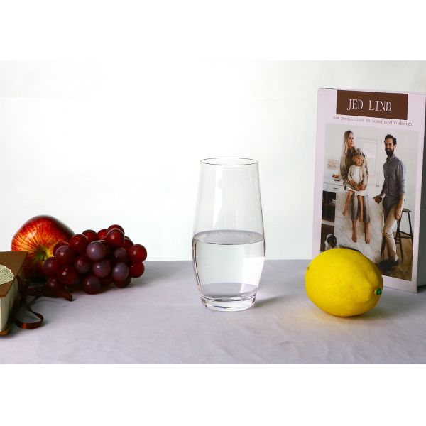 CE Sleek big Hand Blown Crystal Beer Glasses , Non Leaded 15 Ounce Beer Glass