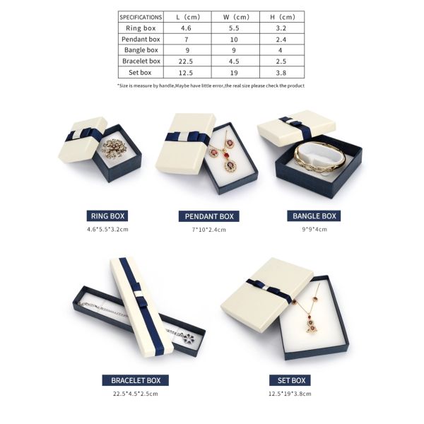 Luxury Packing Fancy Jewelry Box With Bowknot Customized PU Leather