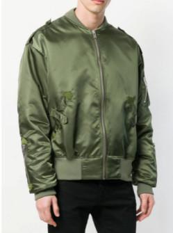 Waterproof Mens Woven Jacket , Breathable Custom Satin Bomber Coat Mens