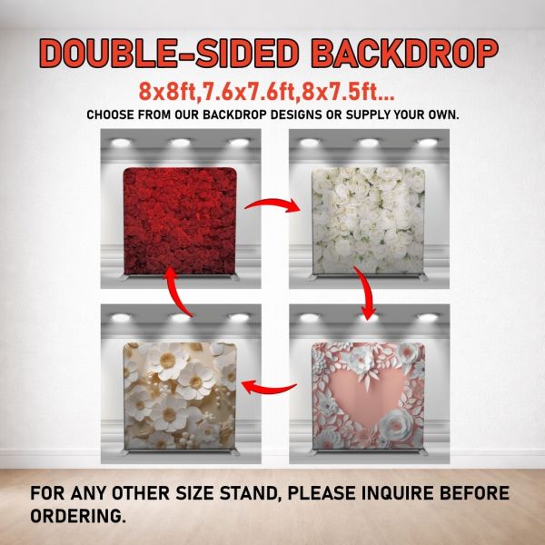 Pillowcase Backdrop Two Replacement Covers Only Booth Visual Change
