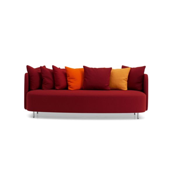 Comfortable Small Couch For Bedroom , Metal Legs Minima Home Furniture Sofa