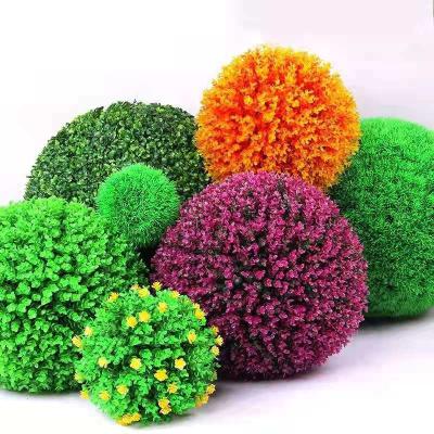 Bolas artificiais da planta do buxo do quintal, bolas de suspensão artificiais da flor