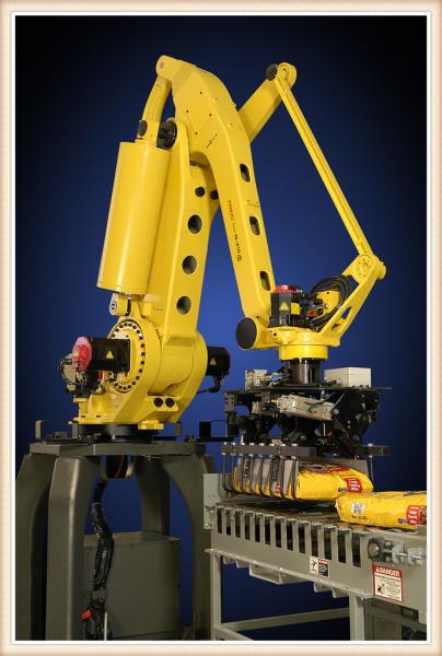 Automatic Robotic Bag Palletizer With PLC Touch Screen 1 Year Warranty