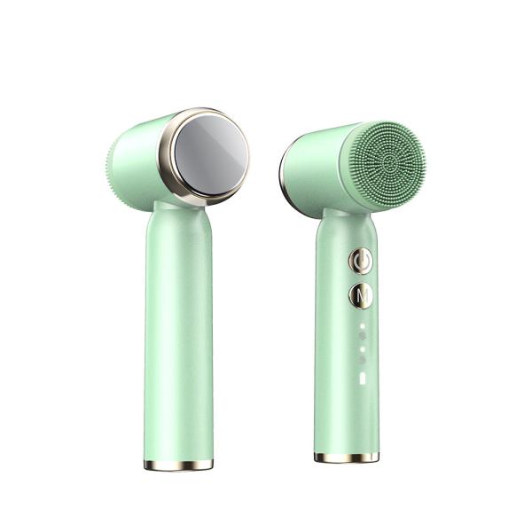 1000mAh Rechargeable Facial Cleansing Brush Green Waterproof Electric Cleansing Brush