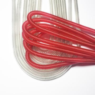 1M Expanding Coil Lanyard Outdoor Fishing Anti-Lost Steel Wire Spring Ropes