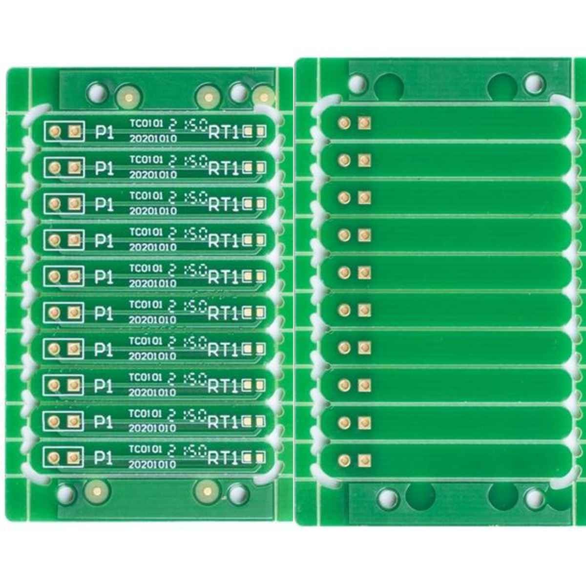 плата с печатным монтажом 1oz зеленого цвета PCB FR4 быстрого поворота 1.6mm двойная, который встали на сторону закончила