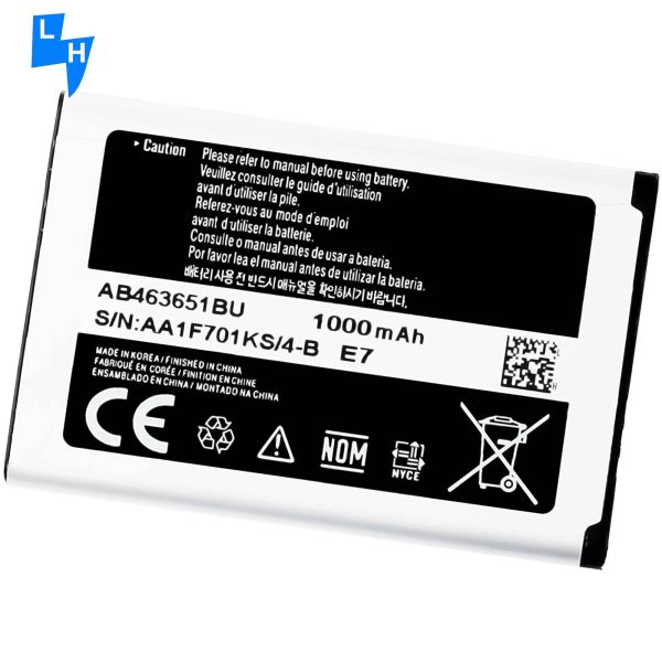 1000 мАч Белая литий-ионная батарея AB463651BU для Samsung SCH-W55 S5620I S5630C S5560C C3370 C3200 C3518 J808 F339 S