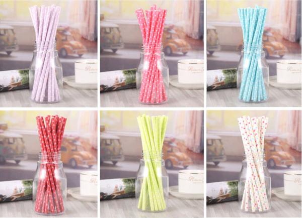 Food Grade Certified 100% Biodegradable Environmentally Friendly Disposable Kraft Paper Straws 6/8/10/12*180/190/200MM