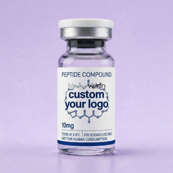 Custom Oem Odm 10ml 3ml Vinyl Cosmetic Packaging Labels Peptide Powder Vial Labels for Lab Research Use