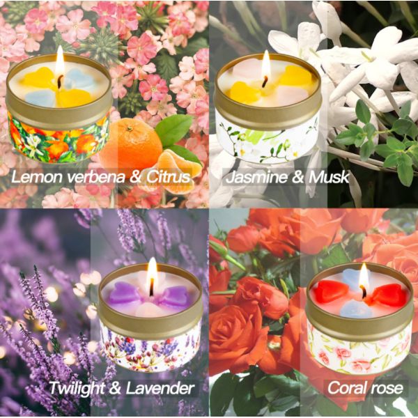 Customized Logo Home Scented Candles Home Fragrance Candles Luxury Four Piece Gift Set