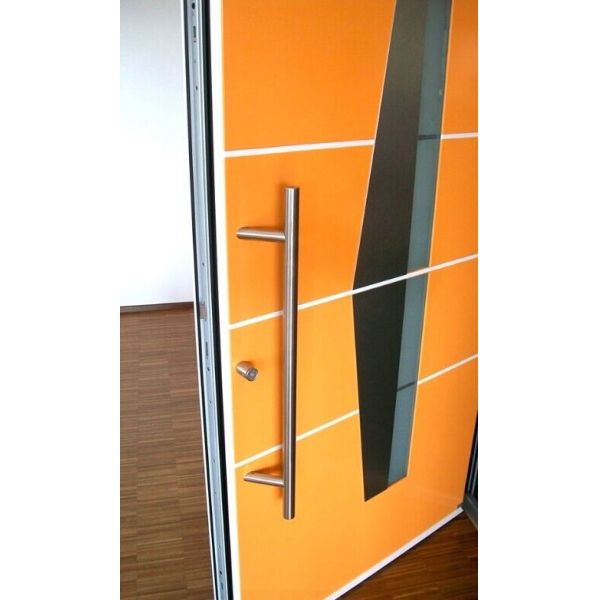 wooden door handles brass / SUS entry door handles set Dia. 32mm tub L600-L1800 W-DH604 glass door handle