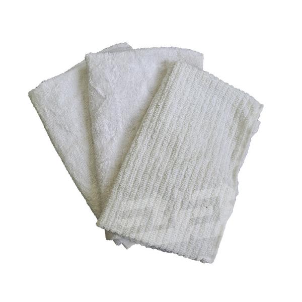 Sewn Square Towel 30*30cm Residuos Textiles De Algodon Wiping Terry Towel Used White Cotton Rags