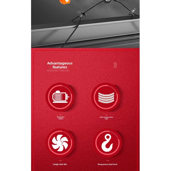 Electric Chain Hoist with 0.5 Ton Load Capacity and 220V Voltage for Gantry Crane Lifting Machine