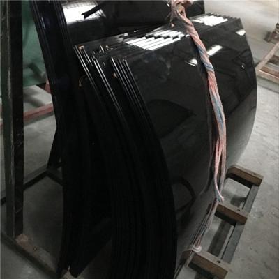 Toughened Curved Glass  12mm Tinted Toughened Glass Custom Cut Black Tempered Glass Curved Bent Glass Partition Curved Architectural Glass