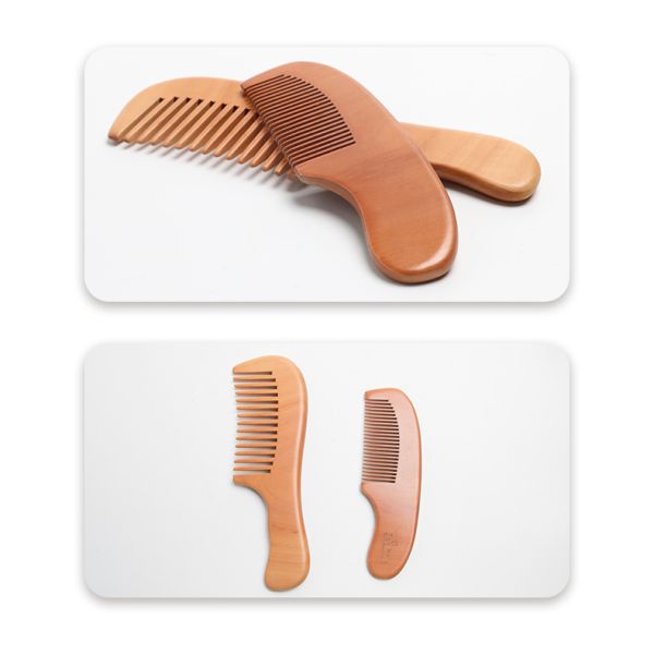 Natural Pear Wooden Hair Comb Hair Care Tools Double Sided Home Use