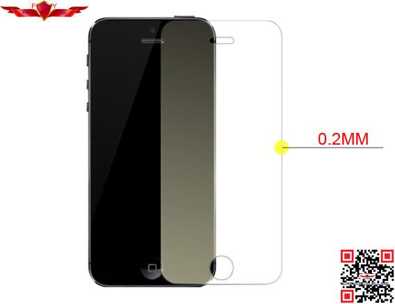 Newest 2.5D 9H 0.2MM Golden Mirror Tempered Glass Screen Protector For Iphone 5/5C/5S