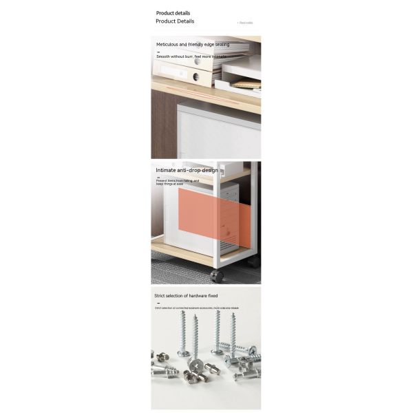 Commercial Furniture 3 Tier Movable Printer Stand Multi-purpose Desk Organizer