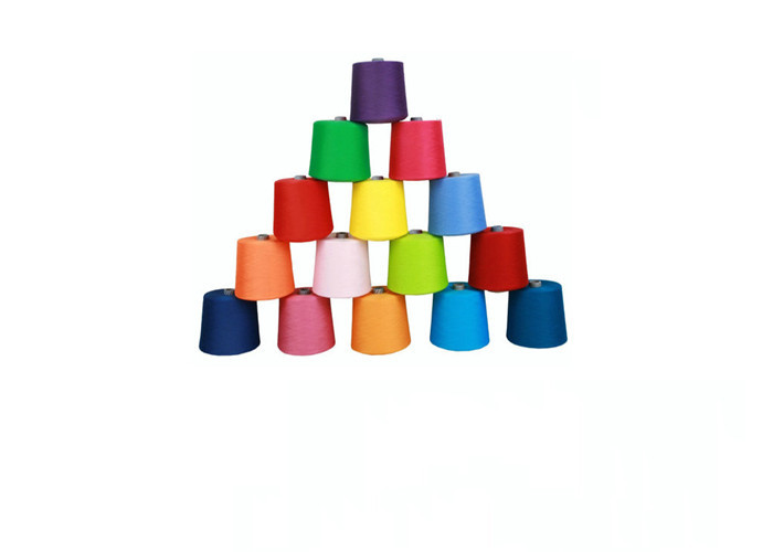 Dyed Recycled 100 Polyester Spun Yarn Ne20 On Cone For Fabric And Socks Production
