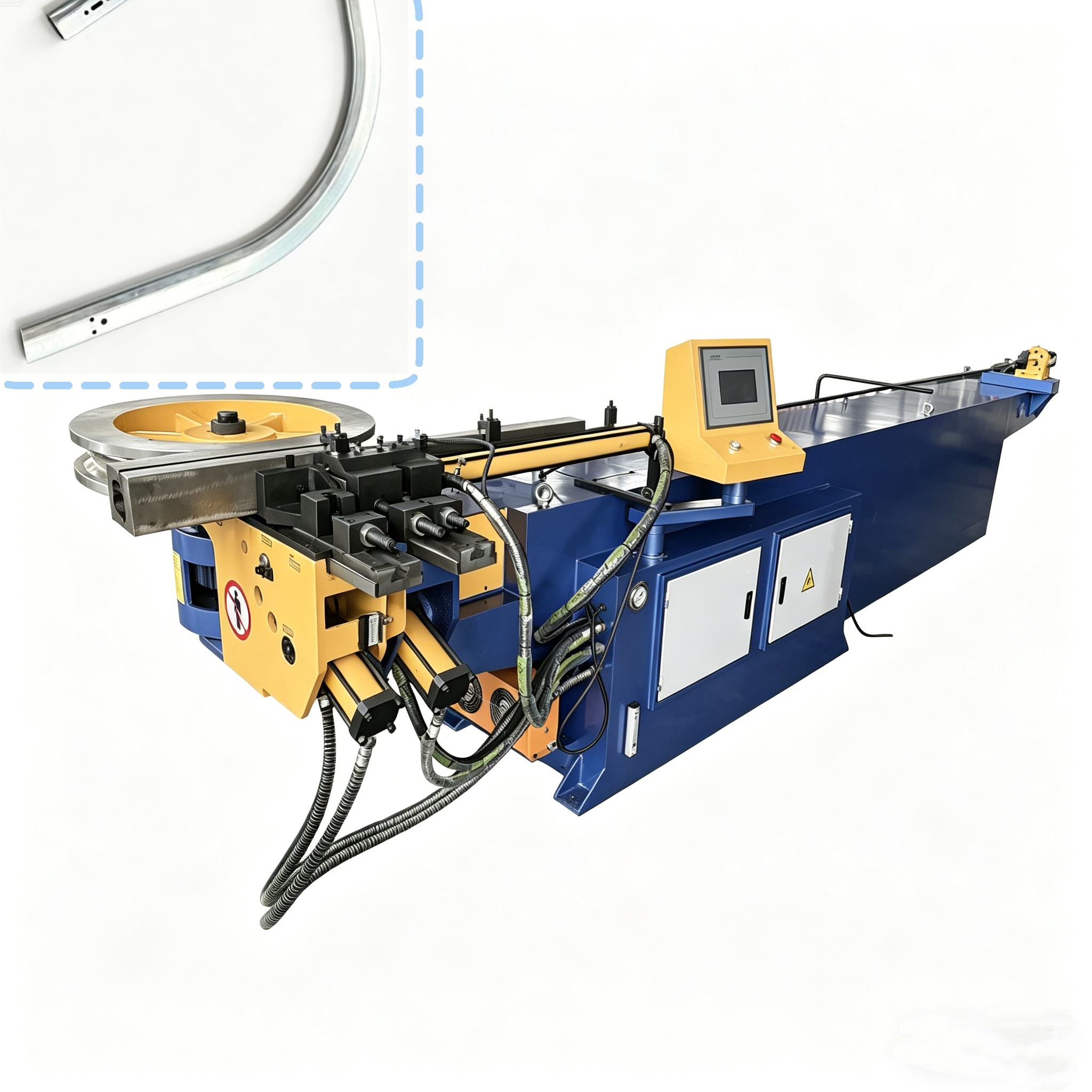 Thickness 1.5-2mm Double Guide Rail Curve Making Machine with 2 Sets of Customized Mould