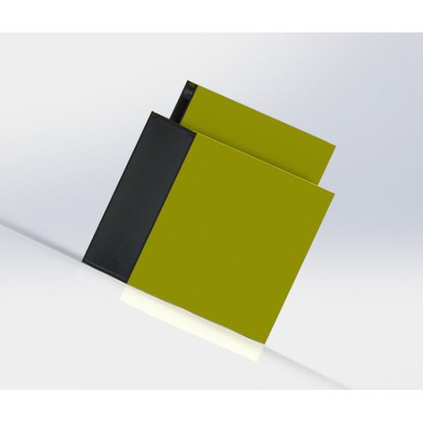 Yellow Fluorocarbon Coating Aluminum Curtain Wall System For Commercial Building